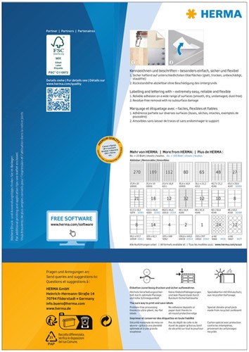 Etiket HERMA 10300 63.5x29.6mm verwijderbaar wit 2700 etiketten-2