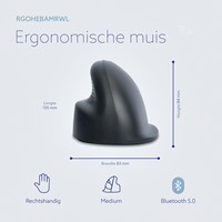 Ergonomisch muis R-Go HE Basic Wireless Rechts M-3
