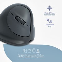 Ergonomisch muis R-Go HE Basic Wireless Rechts M-4