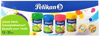 Plakkaatverf Pelikan 25ml assorti doos à 12 potjes-2