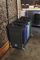 Afvalbak Rubbermaid Slim Jim Vented met luchtsleuven 87 liter zwart-3