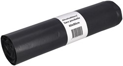 Afvalzak Cleaninq 60x90cm LDPE recycled T50 70L grijs rol à 25 stuks