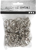 Sleutelring Creativ Company zilverkleurig 25mm 100 stuks