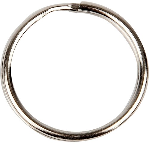 Sleutelring Creativ Company zilverkleurig 25mm 100 stuks-2