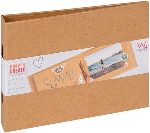 Fotoalbum walther design mini 24 foto's 13x18cm horizontaal kraft