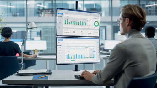 Monitorarm Kensington verticale bevestiging dubbel-3