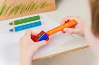 Whiteboardpotlood BicKids Multi Surface + puntenslijper/doekje ass 3st-2