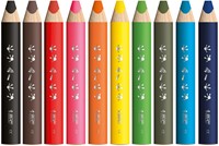 Kleurpotloden BicKids Multi Surface + puntenslijper assorti 10 stuks-2