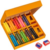 Kleurpotloden Bickids Multi Surface + 2 puntenslijpers ass 10kl 40st-1