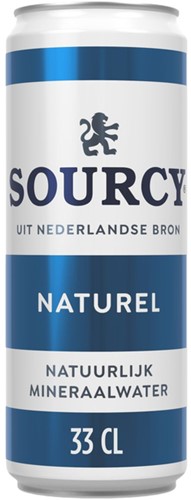 Water Sourcy blauw blik 330ml