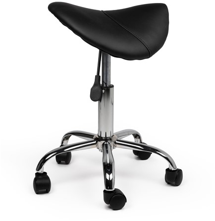 Zadelkruk Office laag harde wielen zw-3