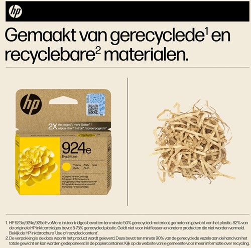 Inktcartridge HP 4K0U9NE 924E Evomore geel-3