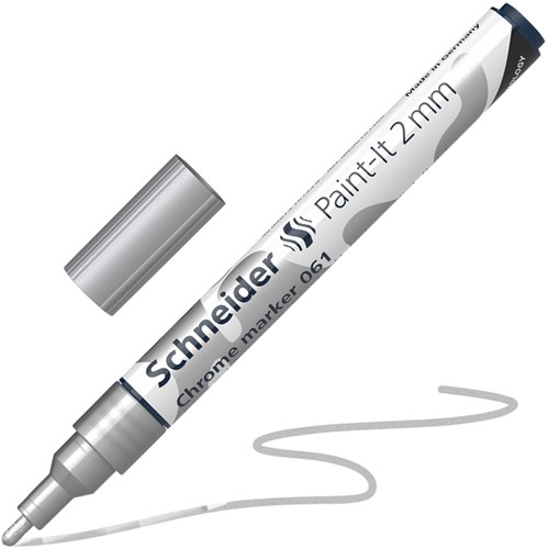 Viltstift  Schneider Paint-it 061 2.0mm metallic chrome-3