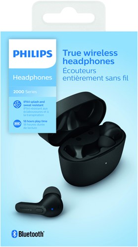 Oortelefoon Philips In-ear TWS TAT2206 zwart