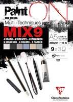 Mix Media Papier Clairefontaine A5 Paint On 27 vel 250gram assorti