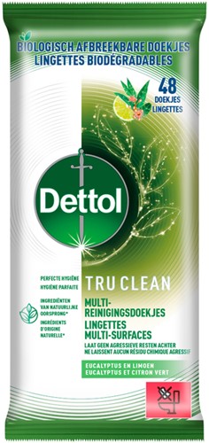 Reinigingsdoekjes Dettol TC Eucalyptus & Limoen 48 stuks