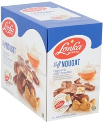Nougat Lonka pinda melkchocolade doos 214 stuks