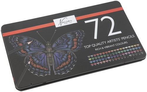 Kleurpotloden Nassau fine art assorti blik à 72 stuks