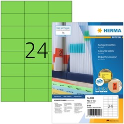 Etiket HERMA 4409 70x37mm groen 2400 stuks