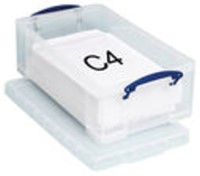 Opbergbox Really Useful 4 liter 30 vakken 395x255x88mm transparant wit-2