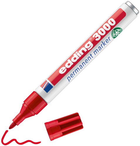 Viltstift edding 3000 creatief rond 1.5-3mm assorti blister à 4 stuks-2