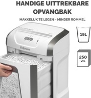 Papiervernietiger Fellowes Powershred 15C snippers 4x40mm wit-3