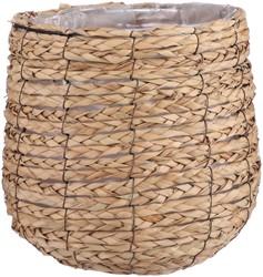 Plantenmand Mica Avalon zeegras rond 31x30cm lichtbruin