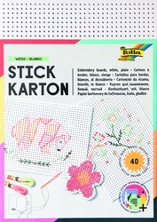 Borduurkaarten Folia 17.5 x x24.5cm 300gr 40 vel wit