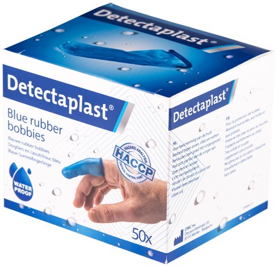Vingerlingen Detectaplast rubber blauw 50 stuks