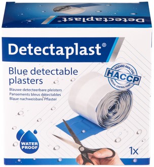 Waterafstotende blauwe pleister Detectaplast 6cmx5m-2