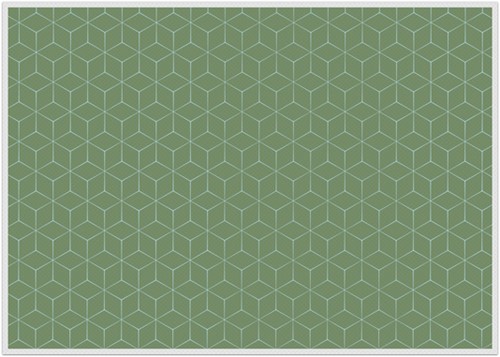 Placemat IEZZY hexagon groen 6 stuks