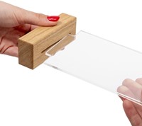 Menukaarthouder IEZZY T tafeldisplay A6 hout-1