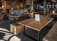 Menukaarthouder IEZZY tafeldisplay A6 hout-3