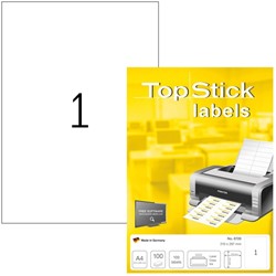 Etiket TopStick 210x297mm 100 stuks