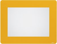 Vloersticker Durable kader voor A4 documenten verwijderbaar geel 10 stuks