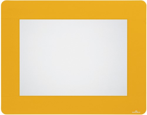 Vloersticker Durable kader voor A4 documenten verwijderbaar geel 10 stuks