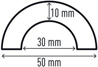 Beschermingsprofiel Durable P30 buis 1m geel zwart-3