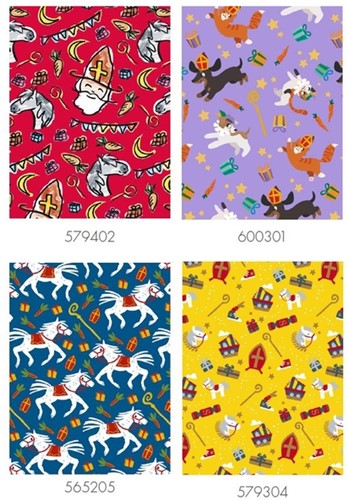 Inpakpapier Sint 200x70cm assorti-2