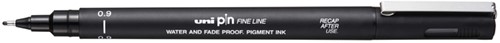 Fineliner Uni-ball Pin 0.9mm zwart