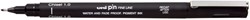 Fineliner Uni-ball Pin beitelpunt 1mm zwart