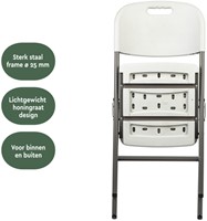 Klapstoel BRASQ FC200 wit-rvs-1