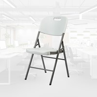 Klapstoel BRASQ FC200 wit-rvs-2