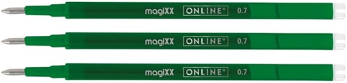 Gelschrijvervulling Online Magixx medium groen blister à 3 stuks-2