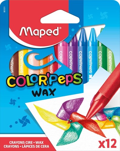 Waskrijt Maped Color'Peps Wax set á 12 kleuren