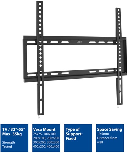 TV wandsteun ACT 32 tot 55 inch VESA-2