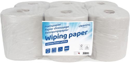 Poetspapier Cleaninq M2 1-laags 6x270m wit