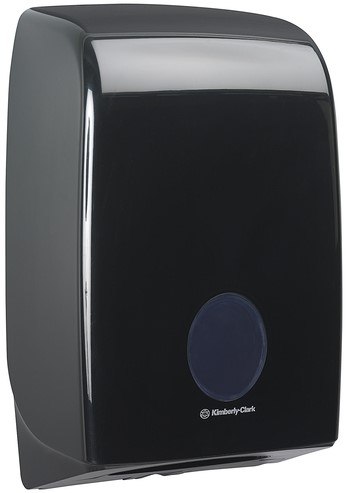 Handdoekdispenser Aquarius voor i-vouw zwart 7171-2