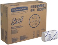 Handdoek Scott i-vouw 1-laags 200x315mm 25x175stuks wit 6633