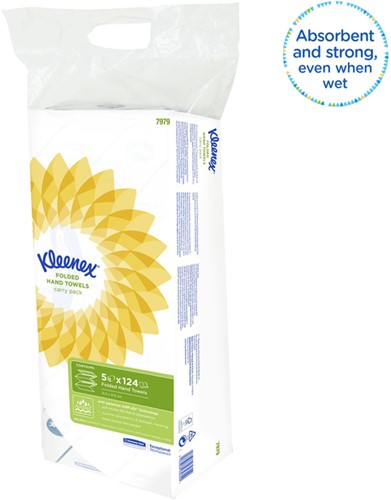 Handdoek Kleenex Ultra i-vouw 2-laags 215x315mm 5x124stuks 7979-3