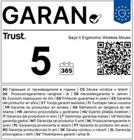 Muis Trust ergonomisch BAYO II draadloos wit-5